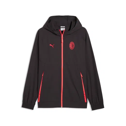 Veste survêtement Milan AC PumaTech woven noir rouge