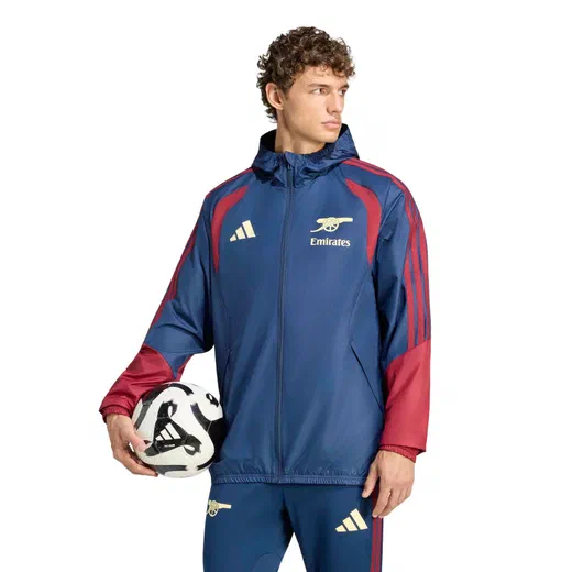 Veste imperméable Arsenal bleu rouge