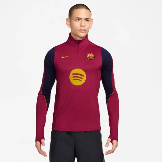 Sweat zippé FC Barcelone Strike rouge