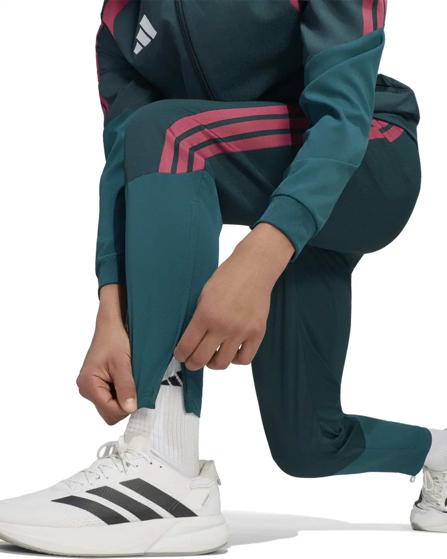 Zip de cheville sur le pantalon tissé Real Madrid vert