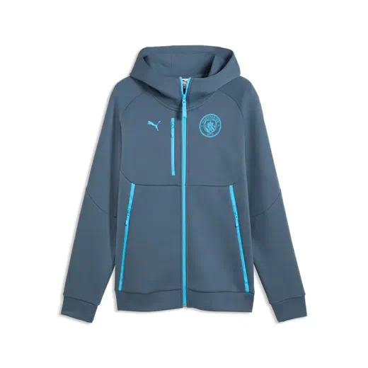 Veste survêtement à capuche Manchester City PumaTech bleu
