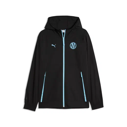 Veste survêtement OM PumaTech Woven noir bleu