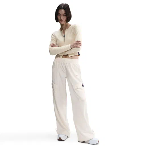 Pantalon cargo tissé Femme Equipe de France beige