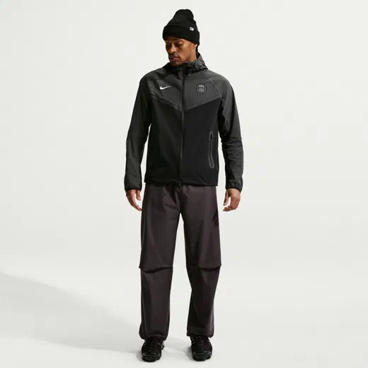 Veste survêtement PSG Tech Woven noir gris
