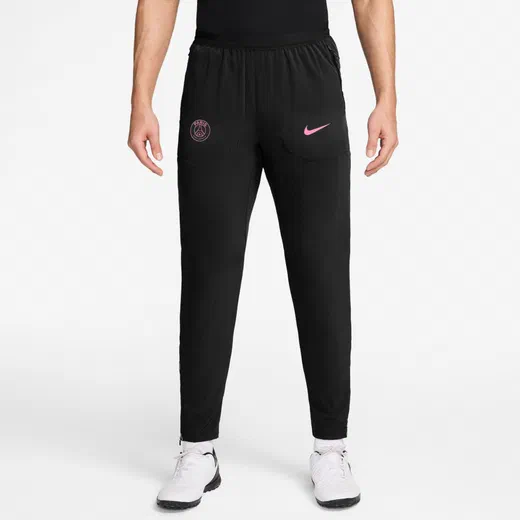Pantalon survêtement PSG Run noir rose