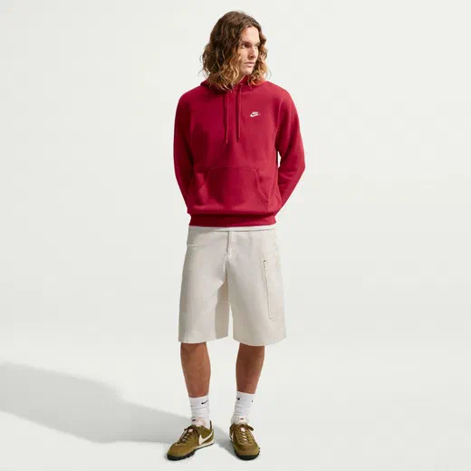 Sweat à capuche Nike Club rouge
