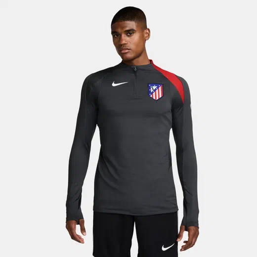 Sweat zippé Atlético Madrid Strike gris rouge