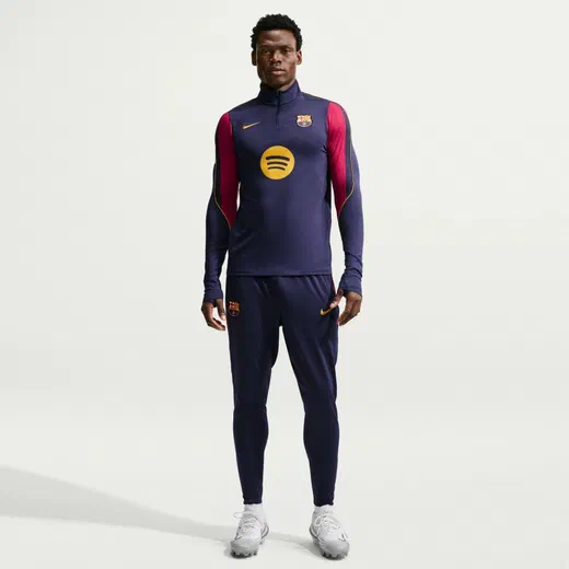 Sweat zippé FC Barcelone Strike bleu