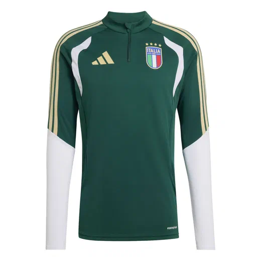 Sweat zippé Italie vert blanc