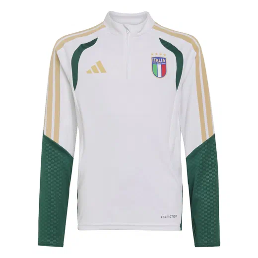 Sweat zippé junior Italie blanc