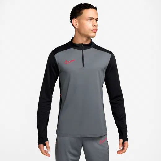 Sweat zippé Nike Academy gris rouge