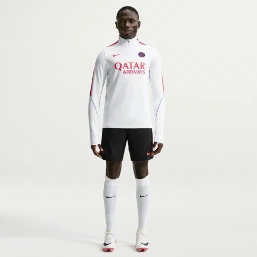 Sweat zippé PSG Strike blanc