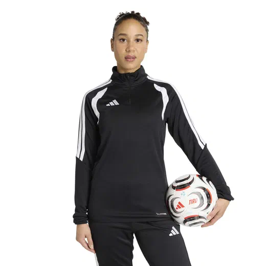 Sweat zippé Femme adidas Tiro26 noir blanc